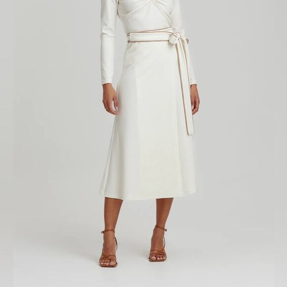NWT Keepsake The Label Veneto Midi Wrap Skirt Cream Size Medium (US 6 AUS 10) - Picture 1 of 10